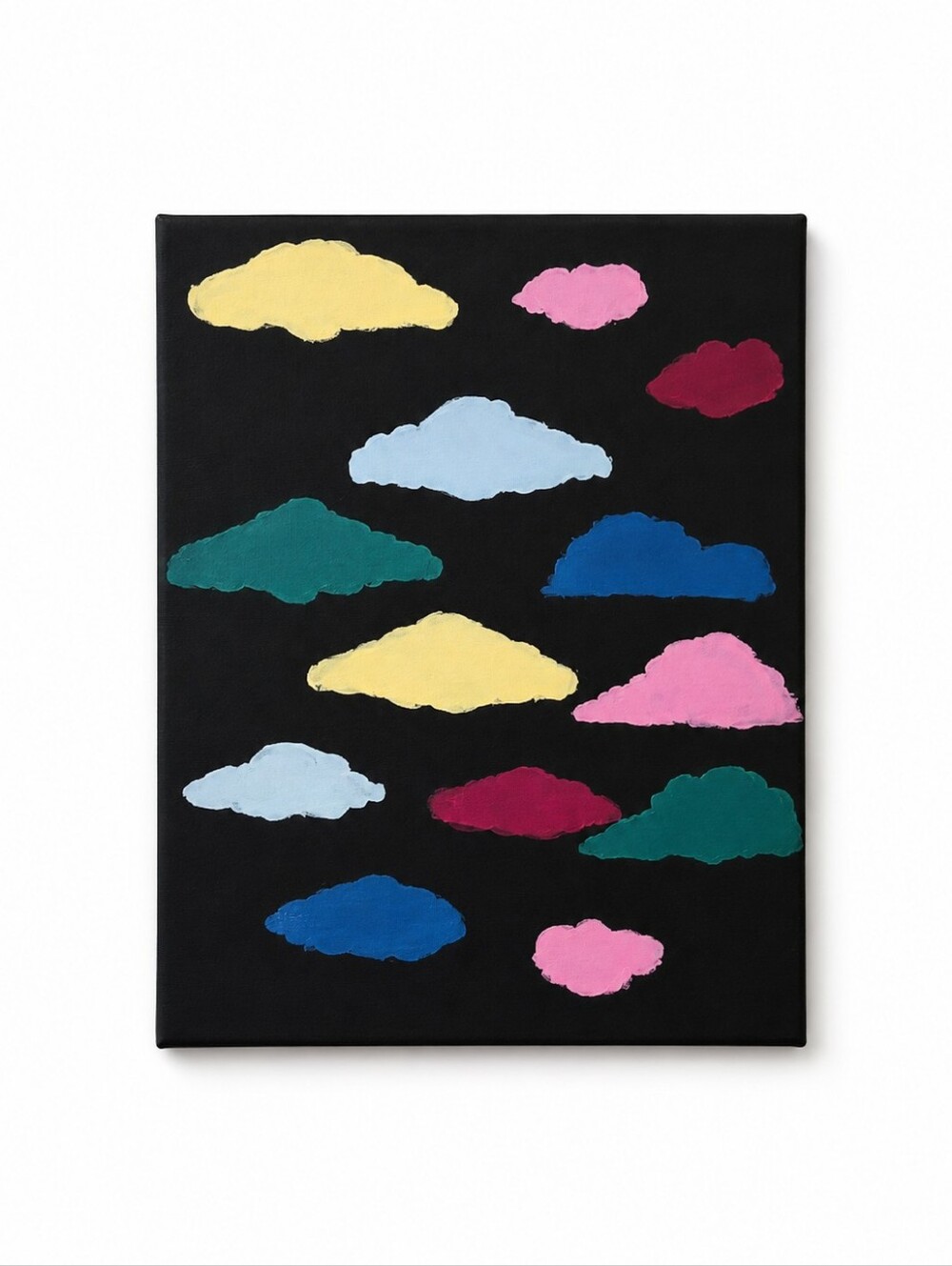 Hand-Painted Abstract Clouds Acrylic on Canvas | 8x10 Bold Aesthetic Wall Art